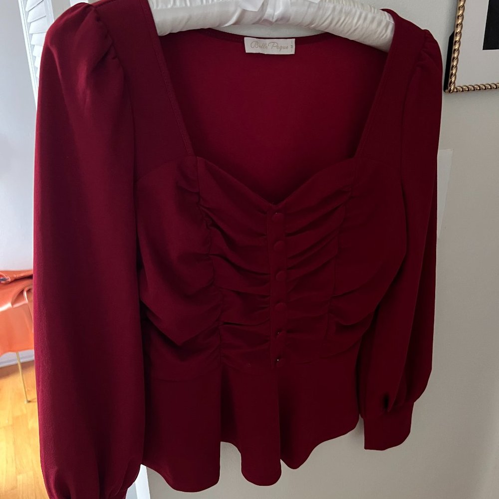 Royal Victorian Peplum Top Kourtney Kardashian Grunge